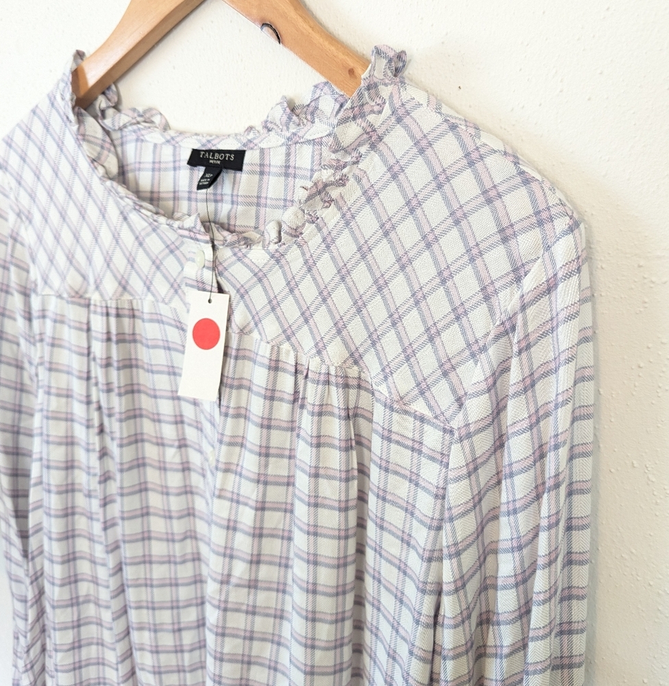 Talbots | Petite | Ruffle Detail Blouse - Picture 4 of 10